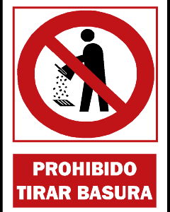 Prohibido arrojar objetos al suelo. PR11A3