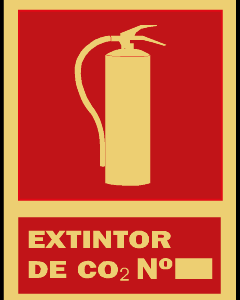 Extintor C02. EX18A3