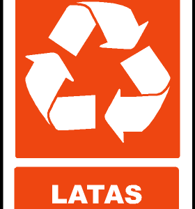 Señal de reciclaje latas. REC10