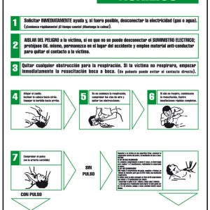 Señal instrucciones primeros auxilios Glasspack.AMYS03