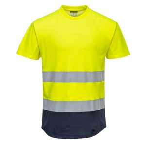 Camiseta Cotton Confort Mesh Portwest® manga corta bicolor.C395