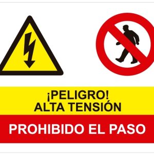 Alta tensión prohibido el paso.SCR-1055