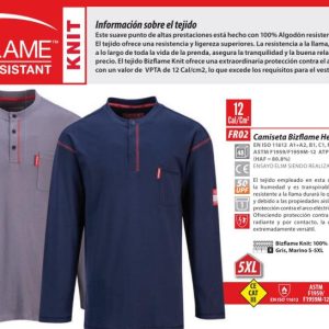 Camiseta ignífuga Portwest Bizflame Henley®.FR02