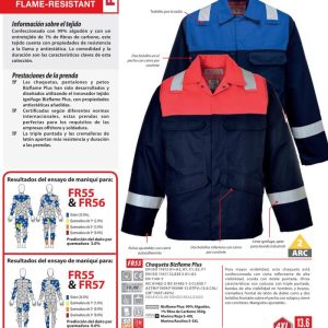 Chaqueta Portwest BizFlame®Plus ignífugo-antiestático arco eléctrico.FR55