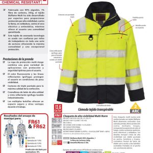 Chaqueta alta visibilidad Portwest Multi-Norm®.FR61