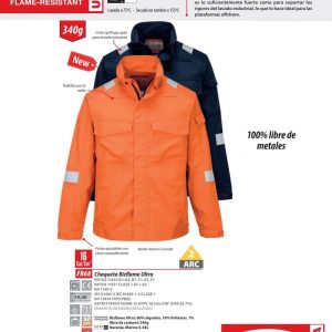 Chaqueta Portwest BizFlame Ultra® multi-riesgo.FR68