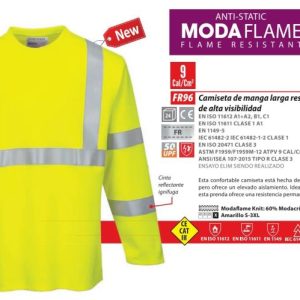 Camiseta ignífuga alta visibilidad Portwest Modaflame®.FR96