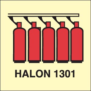 Señal Batería de halón.OMI-312