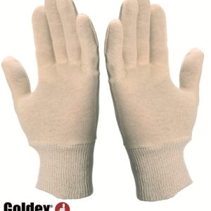 Guante (Pack 10 uds) algodón interlock con puño punto. Montaje ambidextro.JE300