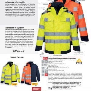 Chaqueta alta visibilidad Portwest Modaflame Multi Norm ARC®.MV70