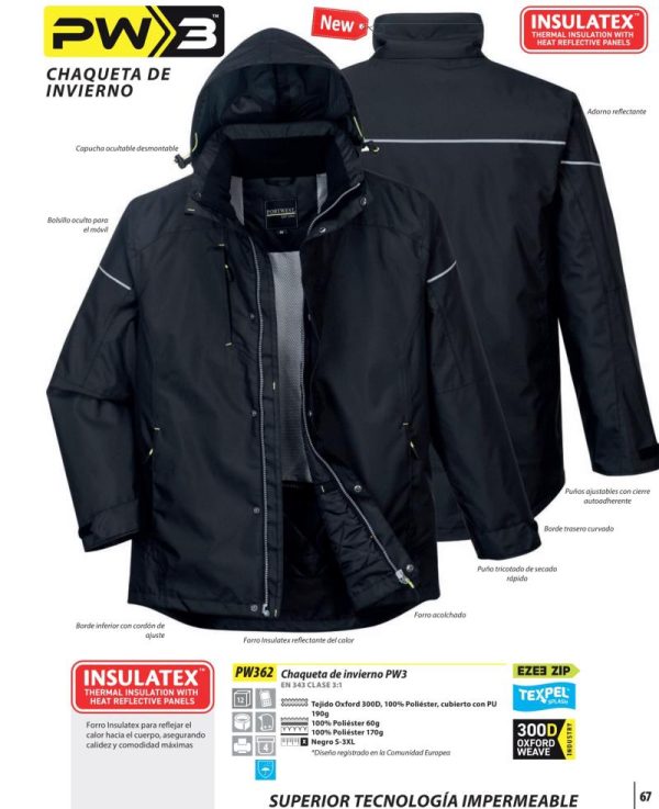 Chaqueta invierno PW3® Portwest.PW362