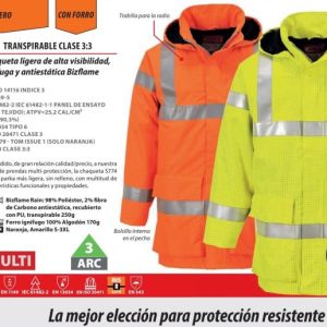 Parka alta visibilidad Portwest Modaflame Multi Norm®.S774