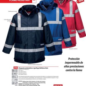 Chaqueta Portwest Bizflame Rain® ignífuga-antiestática.S785