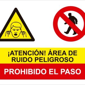 Área de ruido peligroso prohibido el paso.SCR-1070