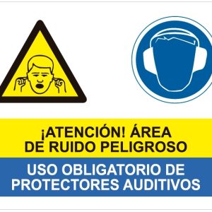 Área de ruido uso obligatorio proteccción auditiva.SCR-2065