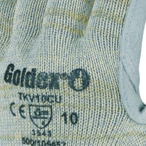 Guante  Kevlar® galga 10 palma refuerzo de cuero.TKV10CU