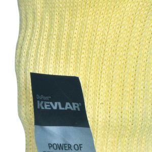 Guante Kevlar® galga 10 puño elástico PVC negro en la palma.TKV10HBK