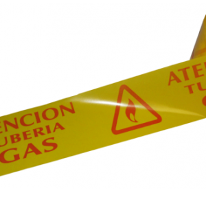 Cinta de señalización tuberias gas.4010