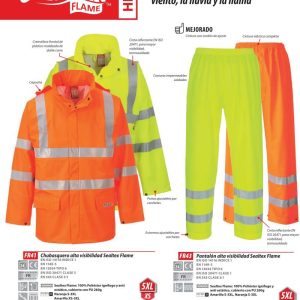 Pantalón chubasquero Portwest SealtexFlame® multi-protección.FR43