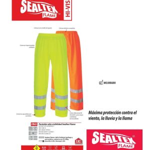 Pantalón chubasquero Portwest SealtexFlame® multi-protección.FR43