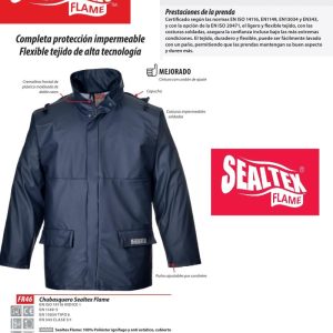 Chubasquero Portwest Sealtex Flame® multi-protección.FR46