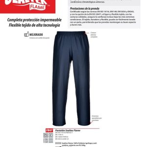 Pantalón chubasquero Portwest Sealtex Flame® multi-protección.FR47